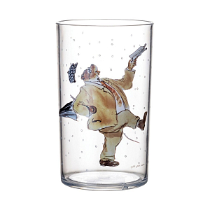 Стакан прозрачный Petit Jour "Ernest and Celestine", с карамельным