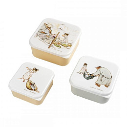 Набор ланч-боксов Petit Jour "Ernest and Celestine", 3 шт, мульти микс с серым