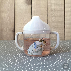 Детская кружка с ручками Petit Jour "Ernest and Celestine", серая, 220 мл