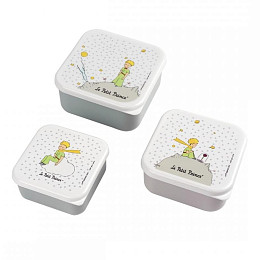 Набор ланч-боксов Petit Jour "The Little Prince", 3 шт, мульти микс с серым