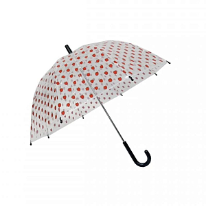 Зонт Мэйсон Петит Жур (Maison Petit Jour) "Клубника", прозрачный