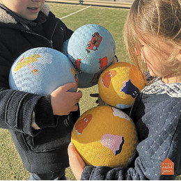 Мяч игровой Petit Jour "Vehicles of The Sky", голубой, большой