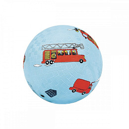 Мяч игровой Petit Jour "Vehicles and Firefighters", голубой, маленький