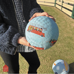 Мяч игровой Petit Jour "Vehicles and Firefighters", голубой, маленький