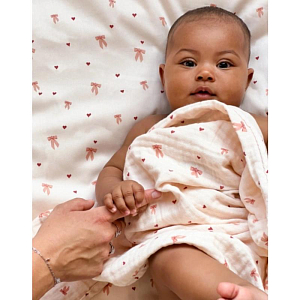 Постельное белье Cam Cam Copenhagen "Baby Bows", 2 предмета, кремовый, 70 х 100 см