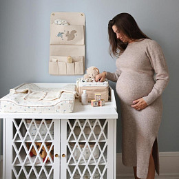 Органайзер подвесной с кармашками Cam Cam Copenhagen "Blueberries", молочный