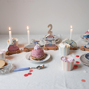 Праздничный поезд Cam Cam Copenhagen "Carousel", микс с розовым