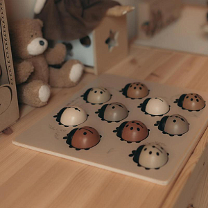 Пазл деревянный Mrs. Ertha "My Ladies", бежевый, большой