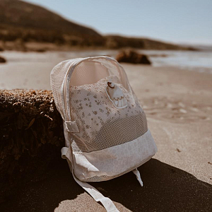 Рюкзак пляжный Mrs. Ertha "Net Bouquet Silhouette", цветочный эскиз