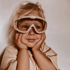 Очки для дайвинга Mrs. Ertha "Googlies Blush", пудровые