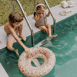 Круг надувной со спинкой Mrs. Ertha "Baby Magic Garden", таинственный сад, 60 см