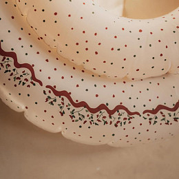 Круг надувной со спинкой Mrs. Ertha "Baby Unique Dots", шоколадная крошка, 60 см