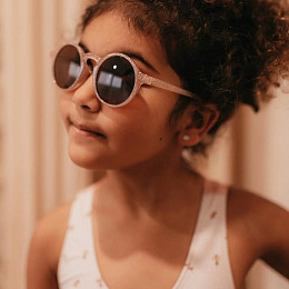 Солнцезащитные очки Mrs. Ertha "Glitter Blush", пудровые блестки