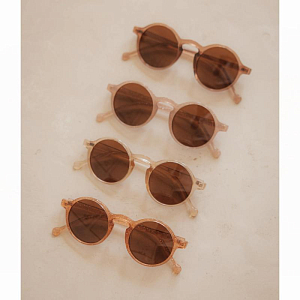 Солнцезащитные очки Mrs. Ertha "Glitter Peach", персиковые блестки