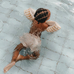 Нарукавники для плавания Mrs. Ertha "Speckled Diamond", песочные ромбики