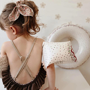 Нарукавники для плавания Mrs. Ertha "Unique Dots", шоколадная крошка