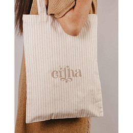 Сумка-тоут Mrs. Ertha "Flowers", карамельные полоски