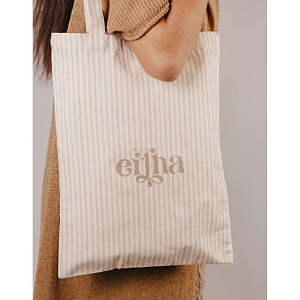 Сумка-тоут Mrs. Ertha "Flowers", карамельные полоски