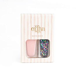 Лак для ногтей Mrs. Ertha "Glitter Spell", 2 шт, нежно-розовый