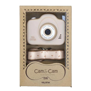 Цифровая камера Mrs. Ertha "Cam Cam Flower Buds Ivory", мириада цветов на кремовом
