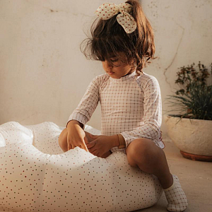 Купальник с длинным рукавом Mrs. Ertha "Ariella Organic Squares", геометрическая гармония