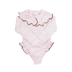 Купальник с длинным рукавом Mrs. Ertha "Ariella Unique Dots", шоколадная крошка