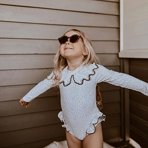 Купальник с длинным рукавом Mrs. Ertha "Ariella Unique Dots", шоколадная крошка