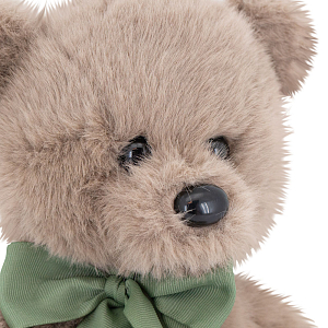Мягкая игрушка Orange Toys "Медвежонок Тепа с зеленым бантом", мокко, 25 см