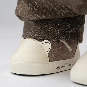 Медведь Lina TeddyTales, в винтажном костюме жениха, M, молочный, 30 см