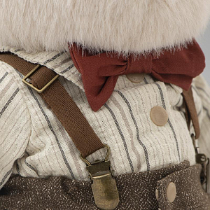 Медведь Lina TeddyTales, в винтажном костюме жениха, M, молочный, 30 см