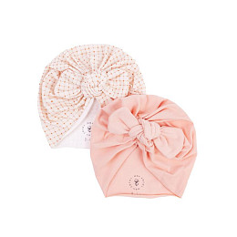 Тюрбан из мягкого джерси Mrs. Ertha "Organic Squares", 2 шт, геометрическая гармония