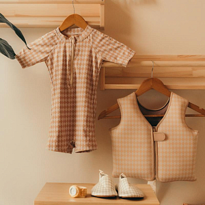 Жилет для плавания Mrs. Ertha "Speckled Diamond", песочные ромбики