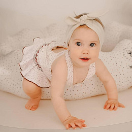 Купальник с юбочкой Mrs. Ertha "Marie Unique Dots", шоколадная крошка