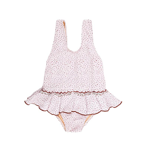 Купальник с юбочкой Mrs. Ertha "Marie Unique Dots", шоколадная крошка
