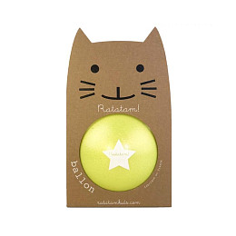 Мяч Ratatam "Yellow Glitter", желтый, 15 см