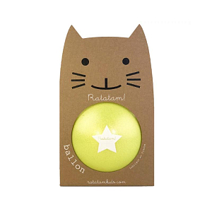 Мяч Ratatam "Yellow Glitter", желтый, 15 см