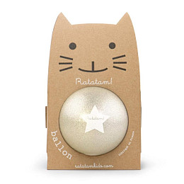 Мяч Ratatam "Silver Glitter", жемчужный, 15 см
