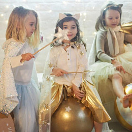 Мяч-прыгун с рожками Рататам (Ratatam), золотой, 40 см