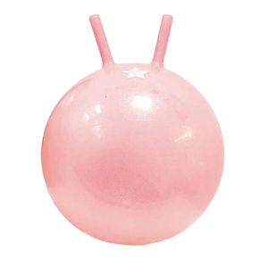 Мяч-прыгун с рожками Рататам (Ratatam) "Блестки", нежно-розовый, 40 см