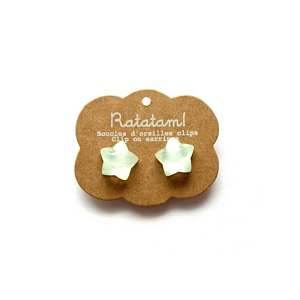 Клипсы Ratatam в виде звезды "Stars", зеленые