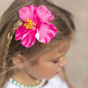 Заколка в виде цветка Рататам (Ratatam) "Цветок Таити", белая