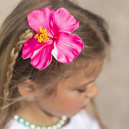 Заколка в виде цветка Рататам (Ratatam) "Цветок Таити", розовая