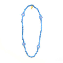 Ожерелье Рататам (Ratatam) "Цветок", голубое