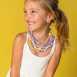 Ожерелье Рататам (Ratatam) "Цветок", голубое