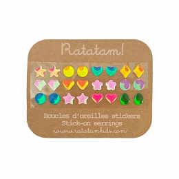 Набор сережек наклеек Рататам (Ratatam) "Микс", 12 пар, мультиколор