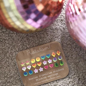 Набор сережек наклеек Рататам (Ratatam) "Микс", 12 пар, мультиколор