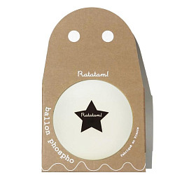 Мяч светящийся в темноте Ratatam "Gost", неоновый белый, 15 см