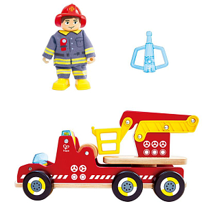 Игровой набор Hape "Играем в профессии", пожарная машина