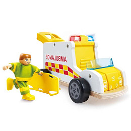 Игровой набор Hape "Играем в профессии", машина скорой помощи