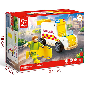 Игровой набор Hape "Играем в профессии", машина скорой помощи